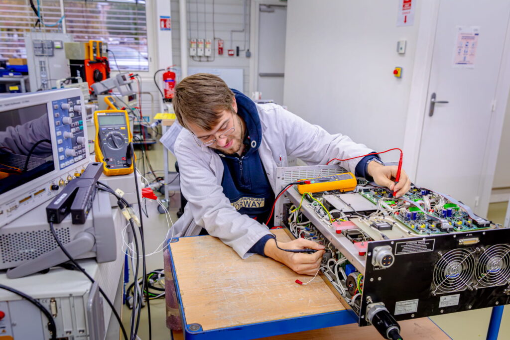 Electronics testing being carried out at Spherea